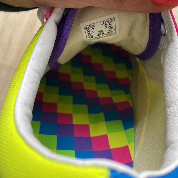 Vans -neon multi M8 W9.5 - Picture 2 of 6